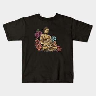 Buddha Purnima With Flower Kids T-Shirt